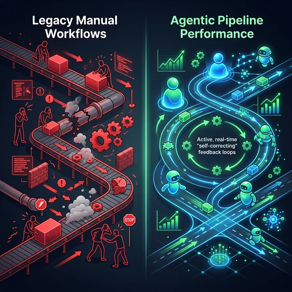 Legacy Manual Workflows vs Agentic Pipeline Performance