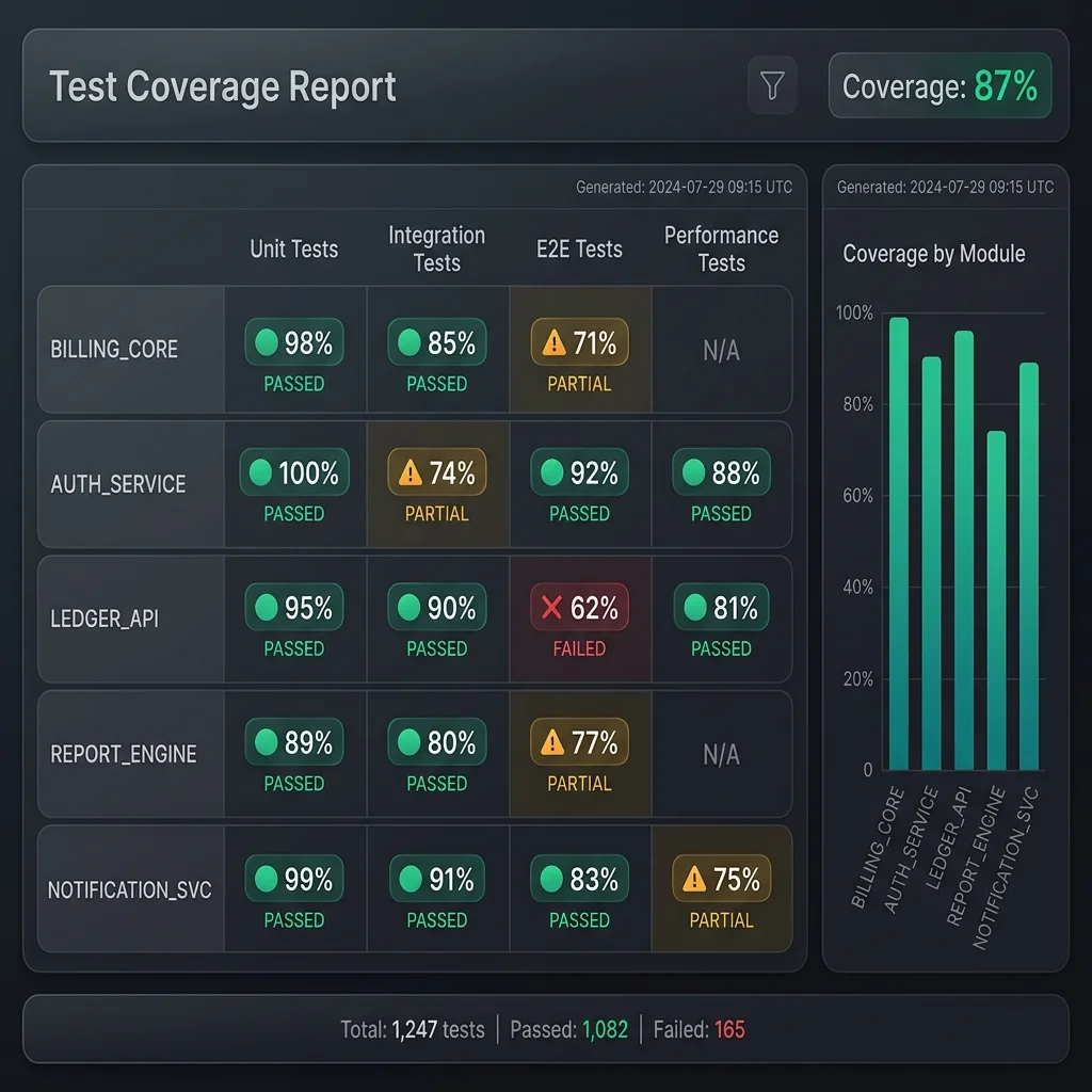 Automated Test Coverage Report